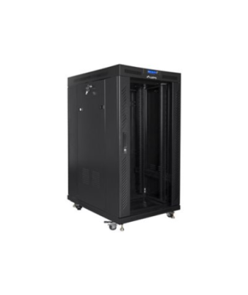 Lanberg Rack cabinet 19" free-standing 22U/800x1000 (flat pack) with glass door lCD V2, black | Lanberg