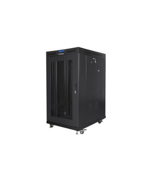 Lanberg Rack cabinet 19" free-standing 22U/800x1000 (flat pack) with mesh door lCD V2, black | Lanberg Lanberg Rack cabinet 19" free-standing 22U/800x1000 (flat pack) with mesh door lCD V2, black | Lanberg