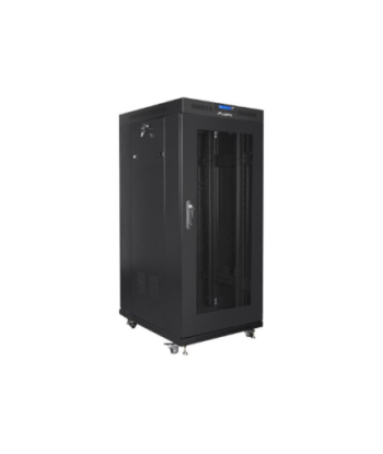 Lanberg Rack cabinet 19" free-standing 22U/800x800 (flat pack) with glass door lCD V2, black | Lanberg