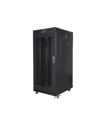 Lanberg Rack cabinet 19" free-standing 27U/600x800 (flat pack) with mesh door ICD V2, black | Lanberg