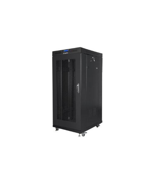 Lanberg Rack cabinet 19" free-standing 27U/600x800 (flat pack) with mesh door ICD V2, black | Lanberg