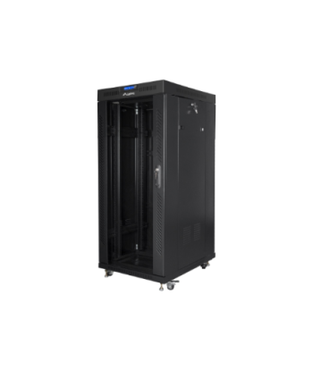 Lanberg Rack cabinet 19" free-standing 27U/800x1000 (flat pack) with glass door lCD V2, black | Lanberg