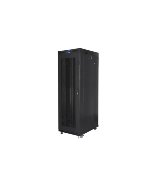 Lanberg Rack cabinet 19" free-standing 27U/800x1000 (flat pack) with glass door lCD V2, black | Lanberg