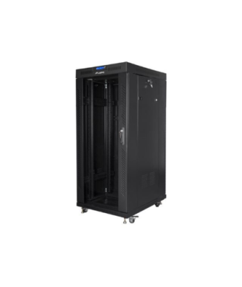 Lanberg Rack cabinet 19" free-standing 27U/800x1200 (flat pack) with glass door lCD, black | Lanberg