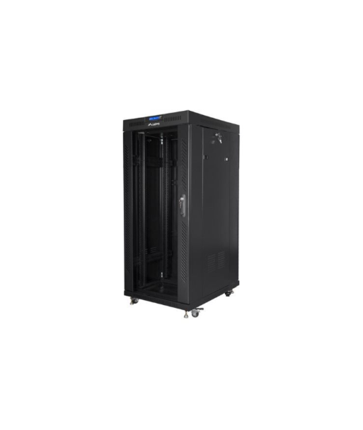 Lanberg Rack cabinet 19" free-standing 27U/800x1200 (flat pack) with glass door lCD, black | Lanberg Lanberg Rack cabinet 19" free-standing 27U/800x1200 (flat pack) with glass door lCD, black | Lanberg