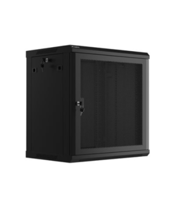 Lanberg Rack cabinet 19" wall-mount 12U/600x450 with perforated door (flat pack), black | Lanberg