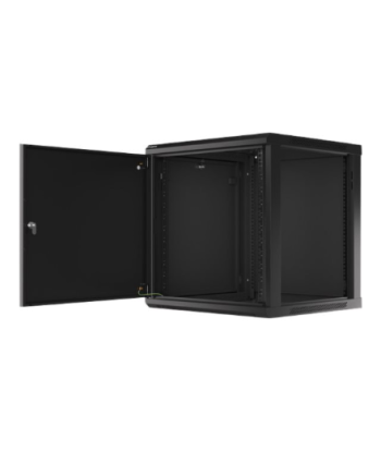 Lanberg Rack cabinet 19" wall-mount 12U/600x600 for self-assembly with metal door (flat pack), black | Lanberg