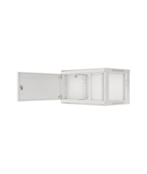 Lanberg Rack cabinet 19" wall-mount 6U/600x450 for self-assembly with metal door (flat pack), grey | Lanberg Lanberg Rack cabinet 19" wall-mount 6U/600x450 for self-assembly with metal door (flat pack), grey | Lanberg