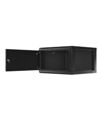 Lanberg Rack cabinet 19" wall-mount 6U/600x600 for self-assembly with metal door (flat pack), black | Lanberg