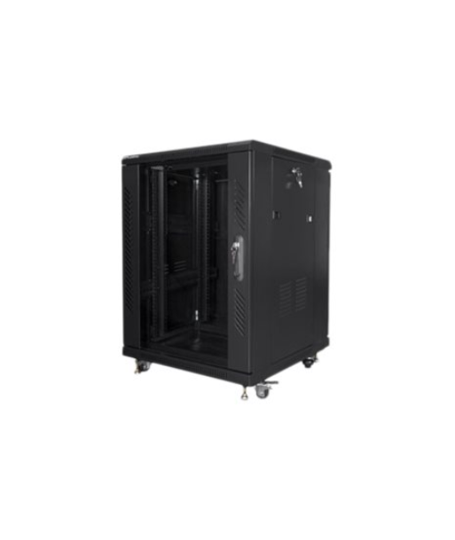Lanberg Rack cabinet 19" free-standing 15U/600x600 (flat pack), black | Lanberg