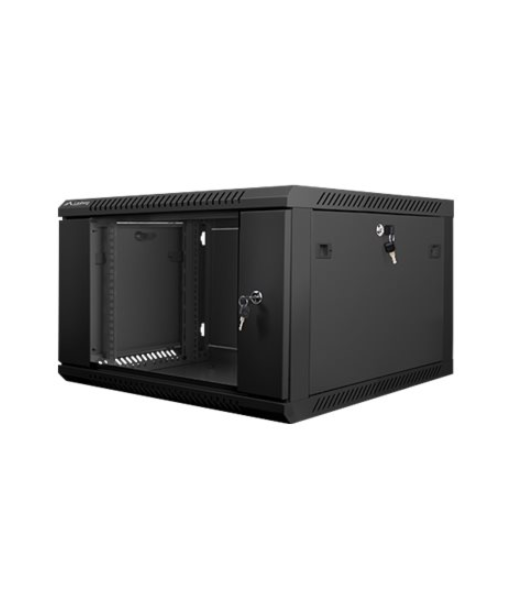 Lanberg Rack cabinet 19" wall-mount 6U/600x600 (flat pack) V2, black | Lanberg Lanberg Rack cabinet 19" wall-mount 6U/600x600 (flat pack) V2, black | Lanberg