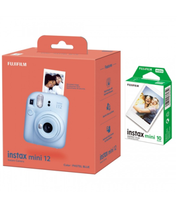 Fujifilm, Instax Mini 12 Camera + Instax Mini Glossy (10pl), Pastel Blue, 800