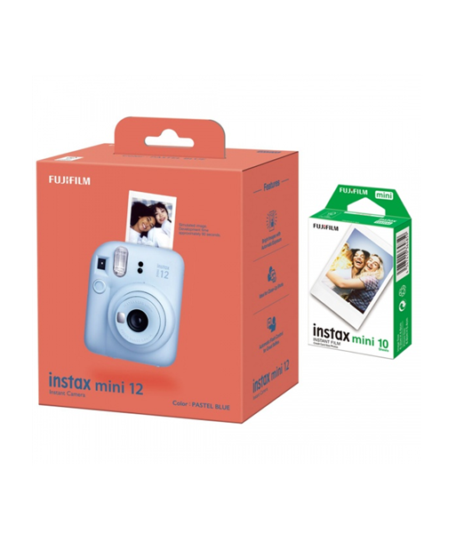 Fujifilm, Instax Mini 12 Camera + Instax Mini Glossy (10pl), Pastel Blue, 800 Fujifilm, Instax Mini 12 Camera + Instax Mini Glossy (10pl), Pastel Blue, 800