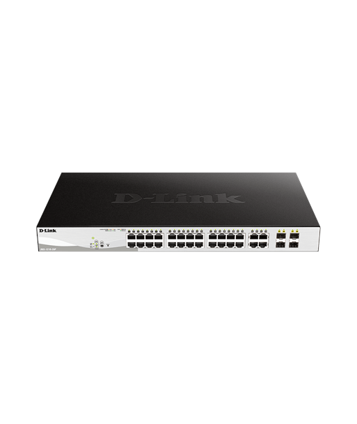 D-Link, 28-Port Gigabit Smart Managed PoE Switch, DGS-1210-28P, Managed L2+, Desktop, Power supply type External D-Link, 28-Port Gigabit Smart Managed PoE Switch, DGS-1210-28P, Managed L2+, Desktop, Power supply type External