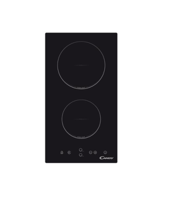 Candy, Domino, CDH 30, Vitroceramic, Number of burners/cooking zones 2, Touch, Timer, Black, Display