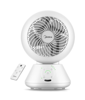 Midea Fan, MDF24JRW TurboForce, Table Fan, White, Number of speeds 5, Oscillation, Remote control