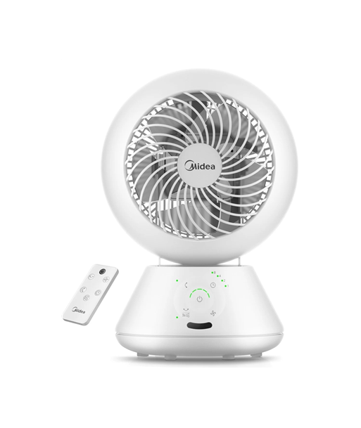 Midea Fan, MDF24JRW TurboForce, White, Number of speeds 5, Oscillation, Remote control
