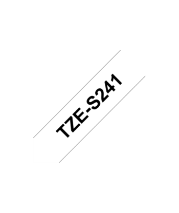 Ламинированная лента Brother, TZe-S241 Strong Adhesive, Black on White, TZe, 8 m, 1.8 cm
