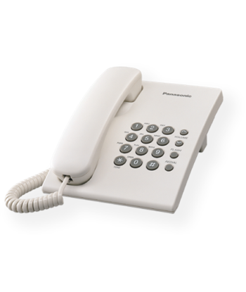 Panasonic, Corded, KX-TS500FX, White, 150 x 200 x 96 mm, 475 g