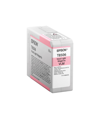 Epson T85060N ink, Light magenta, Epson Epson, C13T85060N, Epson T8506 - vivid light magenta - original - ink cartridge, Ink