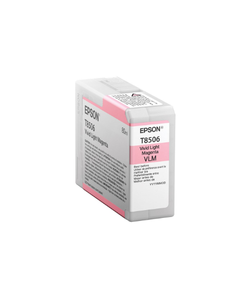 Epson T85060N ink, Light magenta, Epson Epson, C13T85060N, Epson T8506 - vivid light magenta - original - ink cartridge, Ink