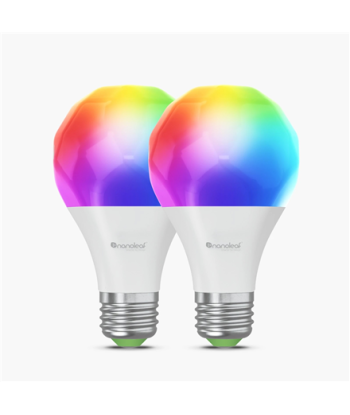 Nanoleaf Essentials Smart A60 Bulb E27 Matter WiFi 9W 900Lm RGBCW 2700-6500K, 2pcs pack, Nanoleaf Essentials Smart A60 Bulb