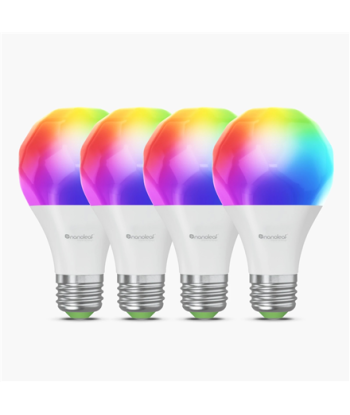 Nanoleaf Essentials Smart A60 Bulb E27 Matter WiFi 9W 900Lm RGBCW 2700-6500K, 4pcs pack, Nanoleaf Essentials Smart A60 Bulb