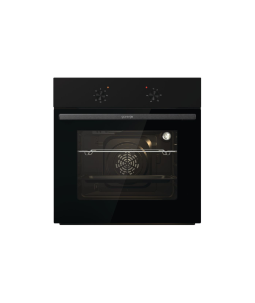 Gorenje Oven, BO6615E01B, 60 L, Electric, EnamelClean, Push pull buttons, Height 59.5 cm, Width 59.5 cm, Black