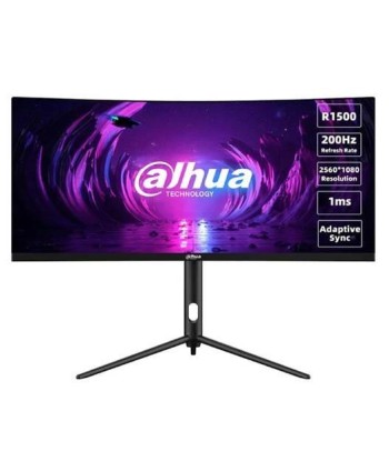 LCD Monitor DAHUA DHI-LM30-E330CA 30" Gaming/Curved/21 : 9 Panel VA 2560x1080 21:9 200Hz 1 ms Swivel Tilt Colour Black