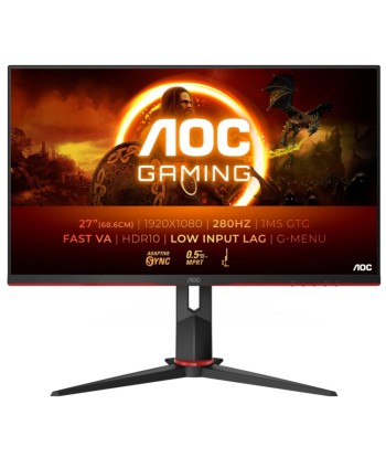 LCD Monitor AOC 27G2ZN3 27" Gaming Panel VA 1920x1080 16:9 280 Hz Matte 1 ms Speakers Tilt Colour Black 27G2ZN3/BK