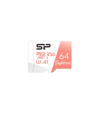 Silicon Power Superior, 64 GB, microSDXC, Flash memory class 10