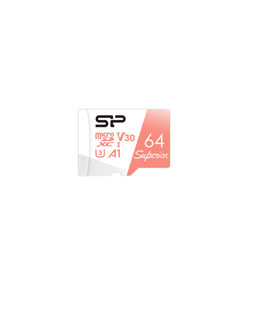 Silicon Power Superior, 64 GB, microSDXC, Flash memory class 10