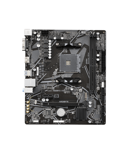 Mainboard GIGABYTE AMD A520 SAM4 Micro-ATX Memory DDR4 Memory slots 2 1xPCI-Express 3.0 1x 1xPCI-Express 3.0 16x 1xM.2 1x15pin