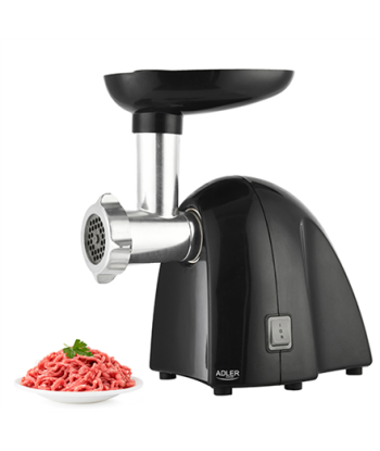 ?Adler, AD 4811, Black, 600 W, Number of speeds 1, Throughput (kg/min) 1.8, 3 replaceable sieves: 3mm for grinding