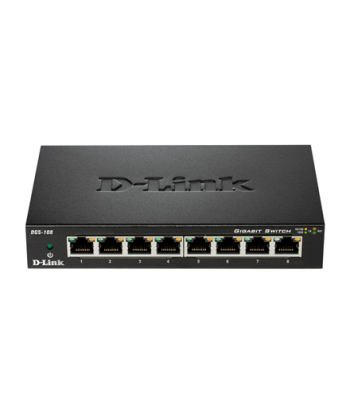 D-Link, Switch, DGS-108/E, Unmanaged, Desktop, Gigabit Ethernet (copper) ports quantity 8, 60 month(s)