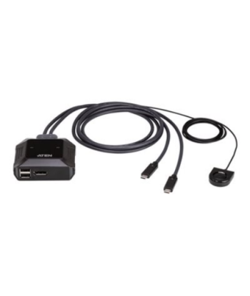 Aten US3312 2-Port USB-C 4K DisplayPort KVM Switch with Remote Port Selector, Aten, 2-Port USB-C 4K DisplayPort KVM Switch