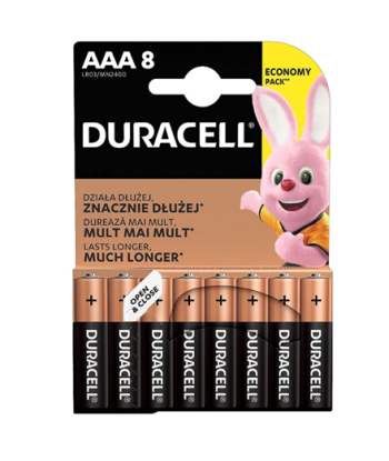 Duracell, Basic MN2400 BL8, AAA, Alkaline