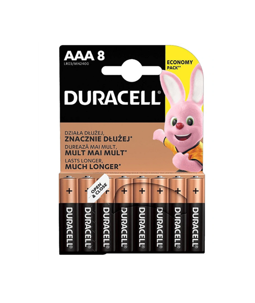 Duracell, Basic MN2400 BL8, AAA, Alkaline Duracell, Basic MN2400 BL8, AAA, Alkaline