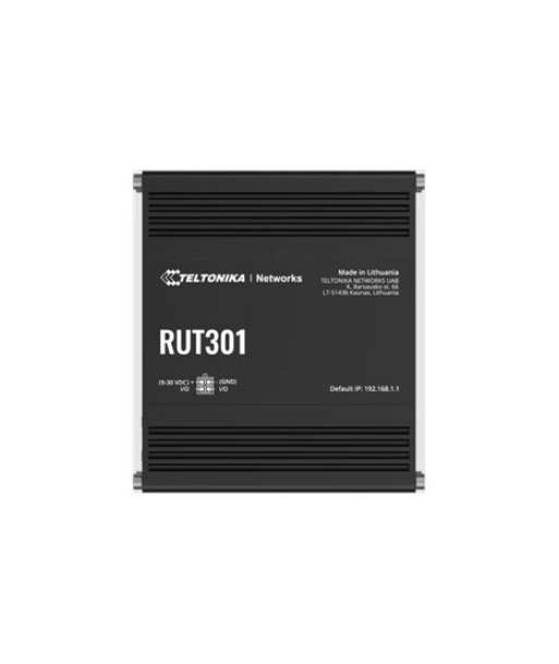 Ethernet Router, RUT301, No Wi-Fi, 10/100 Mbit/s, Ethernet LAN (RJ-45) ports 5, Mesh Support No, MU-MiMO No, No mobile
