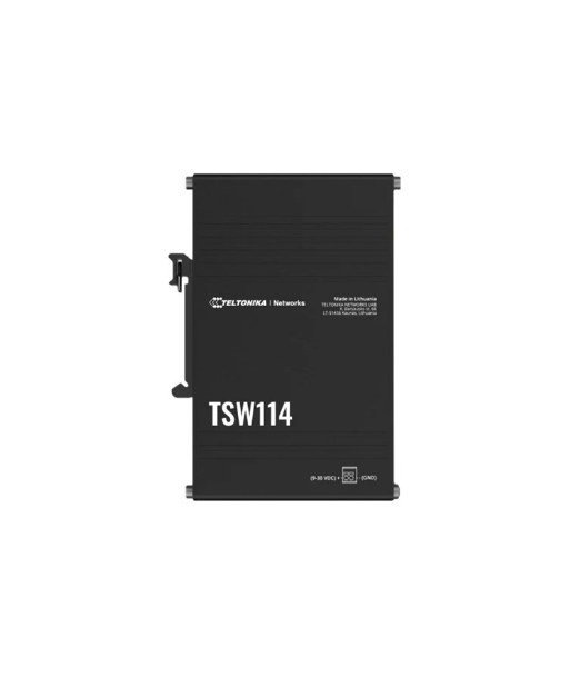 Teltonika DIN Rail Switch, TSW114, Unmanaged, Wall-mountable, Gigabit Ethernet (copper) ports quantity 5, Power supply type