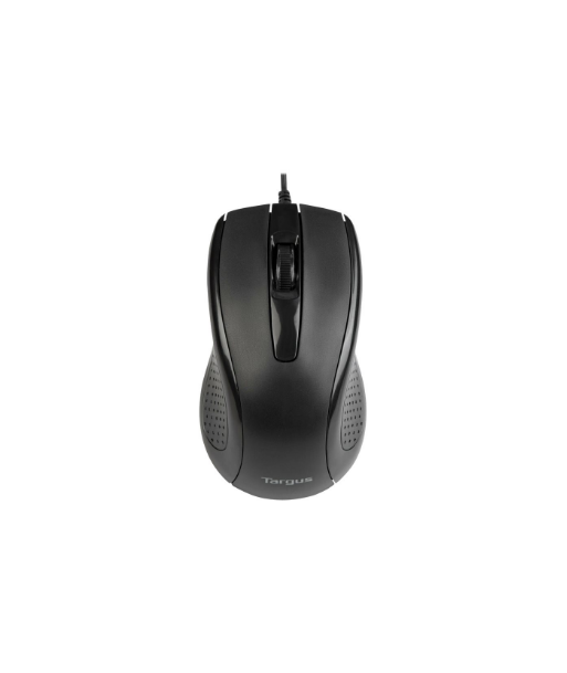 Targus Full-Size Optical Antimicrobial Wired Mouse, Targus Mouse, Full-Size Optical Antimicrobial, Wired, Black