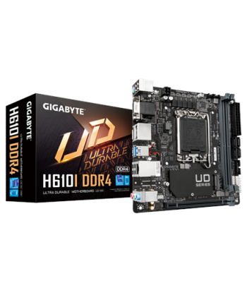Gigabyte, H610I, Processor family Intel, Processor socket LGA1700, DDR4 DIMM, Supported hard disk drive interfaces M.2, SATA