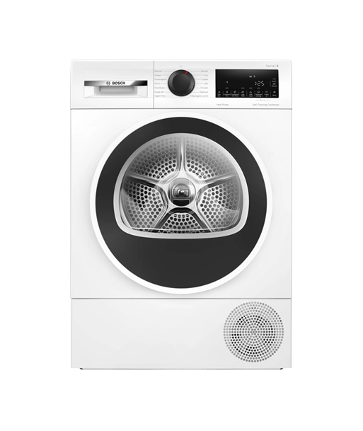 Bosch Dryer Machine with Heat Pump, WQG2450ISN, Energy efficiency class A++, Front loading, 9 kg, LCD, Depth 61.3 cm, White