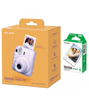 Fujifilm, Instax Mini 12 Camera + Instax Mini Glossy (10pl), Lilac Purple, 800
