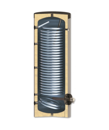 Enameled Water Heater 300L with Heat Exchanger 3.3 m