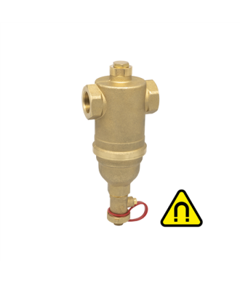 Icma 746 | F-F dirt separator for heating and cooling systems with a removable magnetic cartridge