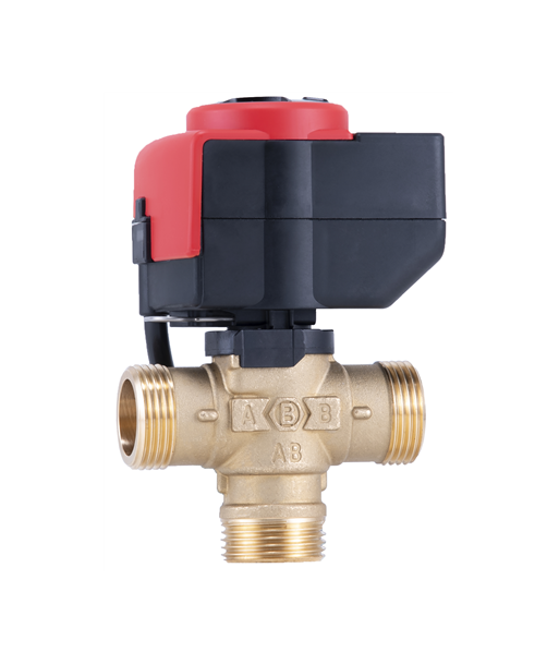 Barberi Three-way flow distribution valve DN 25 with e-drive
