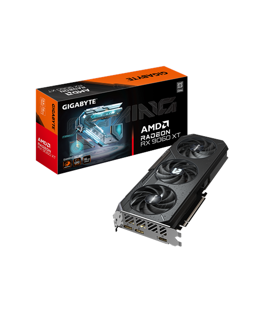 Gigabyte Radeon RX 9060 XT GAMING OC 16G, AMD, 16 GB, Radeon RX 9060 XT, GDDR6, HDMI ports quantity 1, PCI-E 5.0