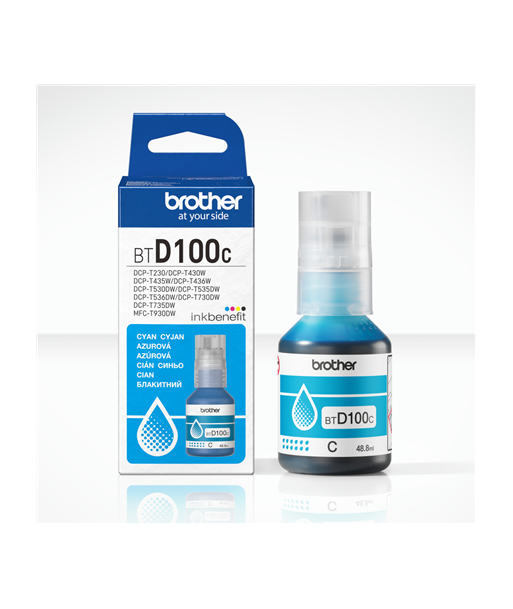 Brother BTD100C Genuine Cyan Ink Bottle