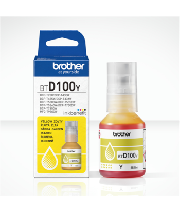 Brother BTD100Y Genuine Yellow Ink Bottle